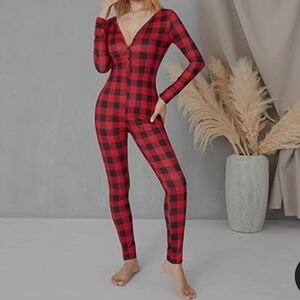 CBR Red and Black Checkered Jumpsuit